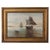 Blue Three Sailing Ships Near Kronborg Castle in Gilt Frame, 1890s-1910s, Painting on Canvas, Framed For Sale - Image 8 of 8