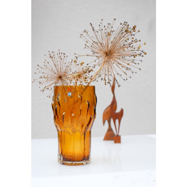 Vintage Finnish Art Glass Vase by Kaj Blomqvist for Humppila For Sale - Image 5 of 14