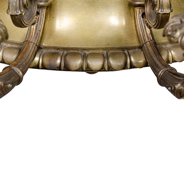 Empire Style Bronze Chandelier For Sale - Image 10 of 12