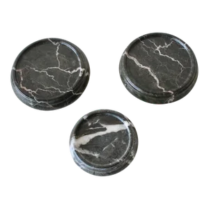 Mid-Century Italian Style Marble Candle Holders- Set of 3