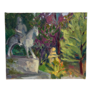 Contemporary Ragdale Garden Oil Painting by Megan Williamson