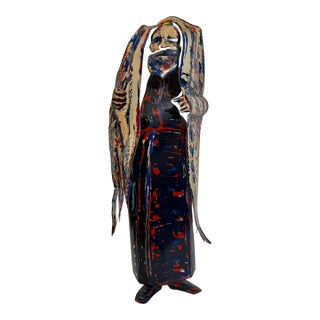 Mimi Gross, 3d Metal Sculpture With Color Painting Rabbi Construction Mimi Gross For Sale