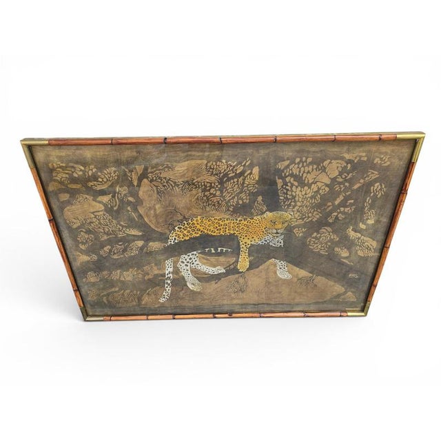 Monumental African Batik Leopard Panels from Babo, 1977, Set of 2 For Sale - Image 10 of 15