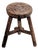 Antique Primitive Chinese Elm Wood Stool - 1920s Wabi-Sabi For Sale