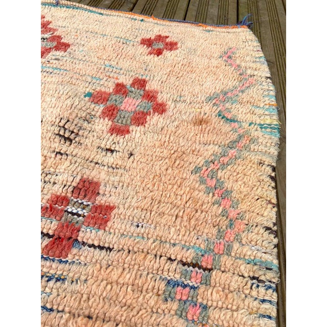 Boujad rugs are hand woven pile rugs from a small region in Haouz between the Middle Atlas and the Atlantic ocean. Made by...