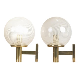 Thread Glass Filigree Wall Lights by Paolo Venini for Venini, Italy, 1940s, Set of 2 For Sale
