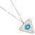 Early 21st Century Sterling Silver Turquoise Evil Eye Chakra Necklace For Sale - Image 5 of 7
