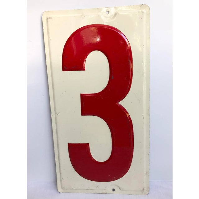 Vintage Aluminum Signs "7", "3" and "2" 3 Pieces Chairish