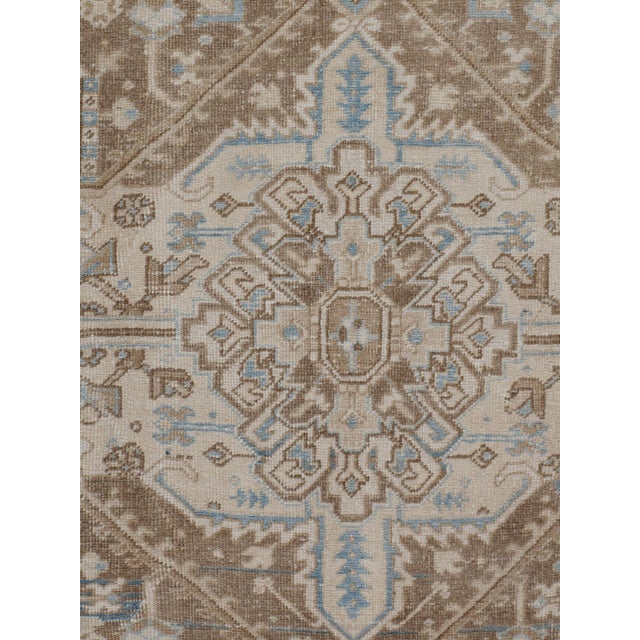 Vintage Circa 1940 Lightly Distressed Heriz Rug 9ft 10in X 12ft 6in For Sale In New York - Image 6 of 10