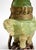 1920s Chinese Carved Stone Foo Dog Lamp With Shade For Sale - Image 5 of 6