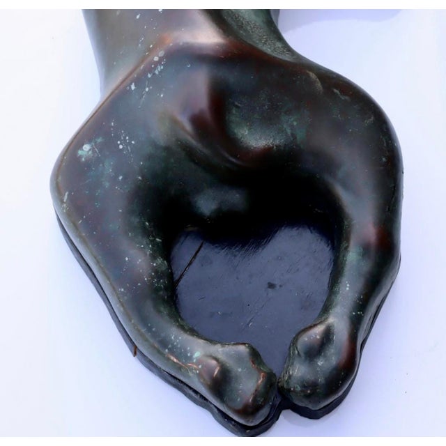 Colin Webster Watson, Large Bronze Modernist Biomorphic Sculpture Sleeping Dog Colin Webster Watson, 1973 For Sale - Image 16 of 18