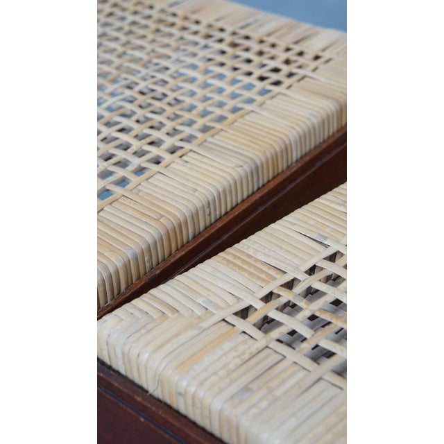 Art Deco Wooden Dining Chairs with Wicker Seat and Backrest, Set of 2 For Sale - Image 11 of 14