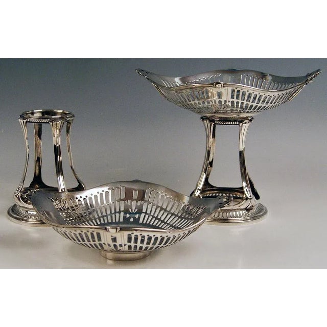 Art Nouveau Style Silver Centrepieces by Bruckmann und Söhnen, Germany, 1900, Set of 2 For Sale - Image 5 of 8