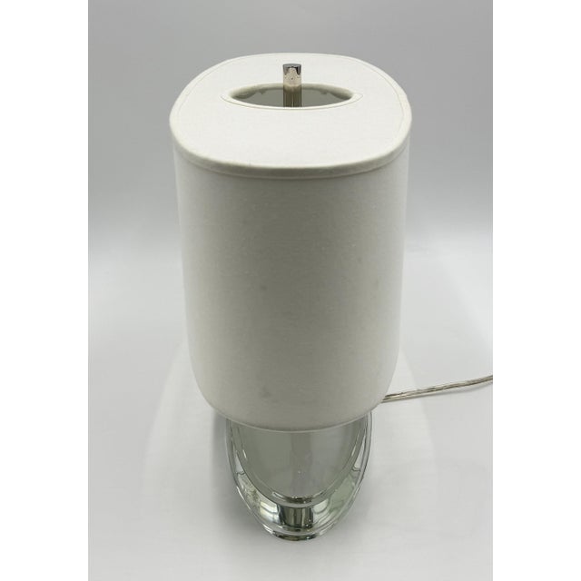 Visual Comfort Visual Comfort Thomas O’Brien "Casper" Crystal Glass & Nickel Desk Lamp For Sale - Image 4 of 13