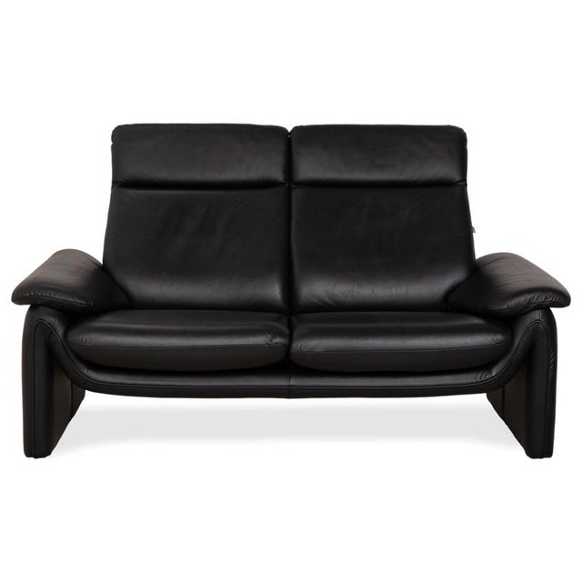 Atlanta 2-Seater Sofa in Black Leather For Sale - Image 18 of 18