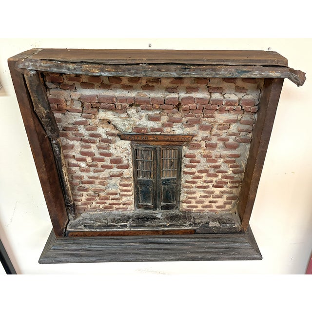 Rustic 1907 Original Signed 'Taller De Juguetes' Mixed Media Trampe Art Wall Sculpture For Sale - Image 3 of 18