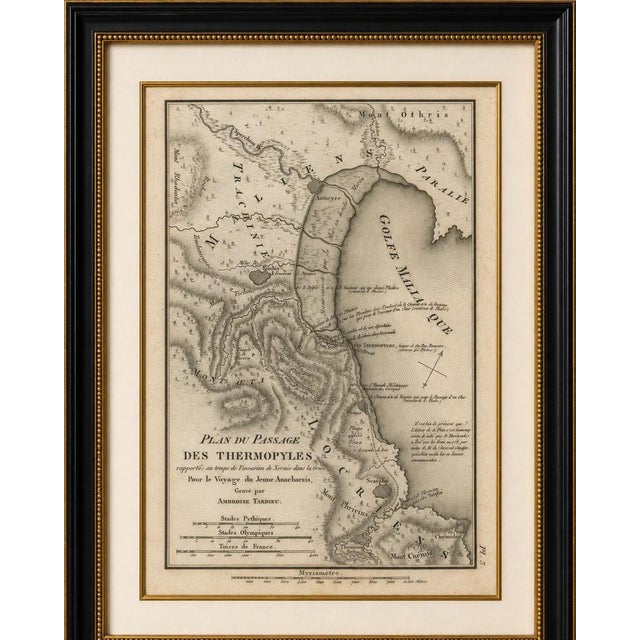 Title: Antique Map of the Pass of Thermopylae by Ambroise Tardieu, 1825 : Original antique map titled Plan du Passage des...