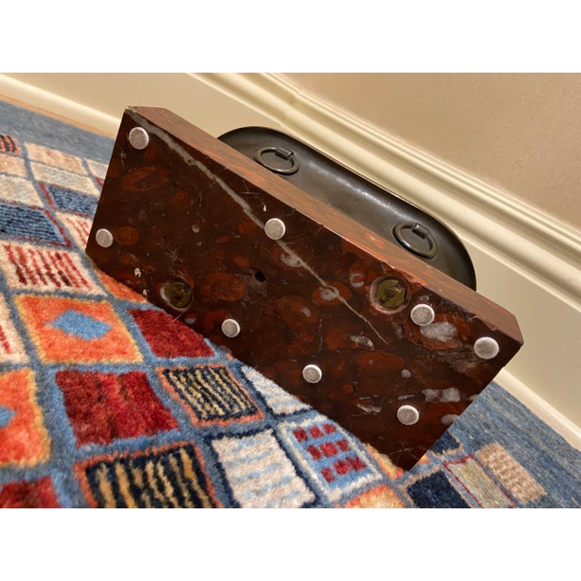 Coffee 19th Century Italian Bronze Tub on Marble Base For Sale - Image 8 of 8