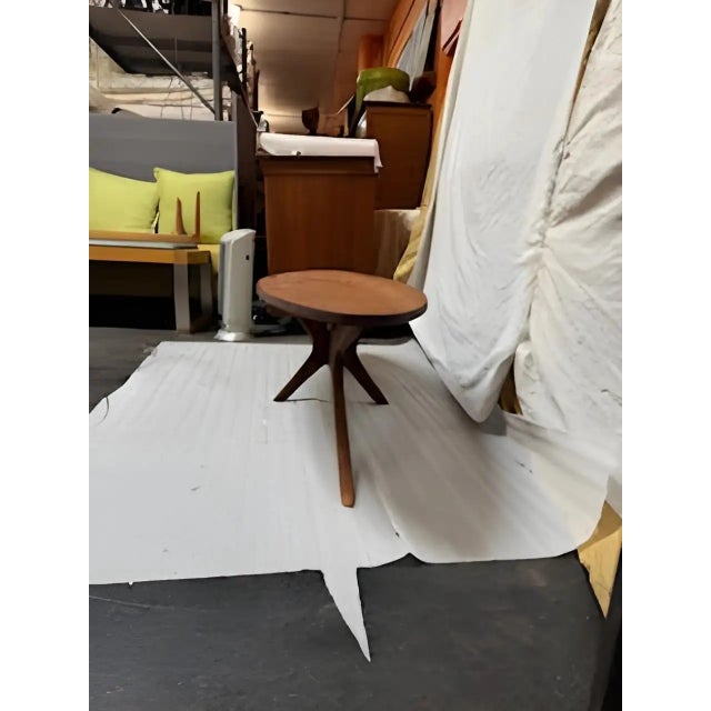 Sculptural Mid Century Modern Solid Walnut Coffee Table For Sale - Image 4 of 4