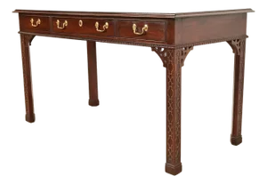 Councill Chippendale Carved Mahogany Writing Desk or Console Table