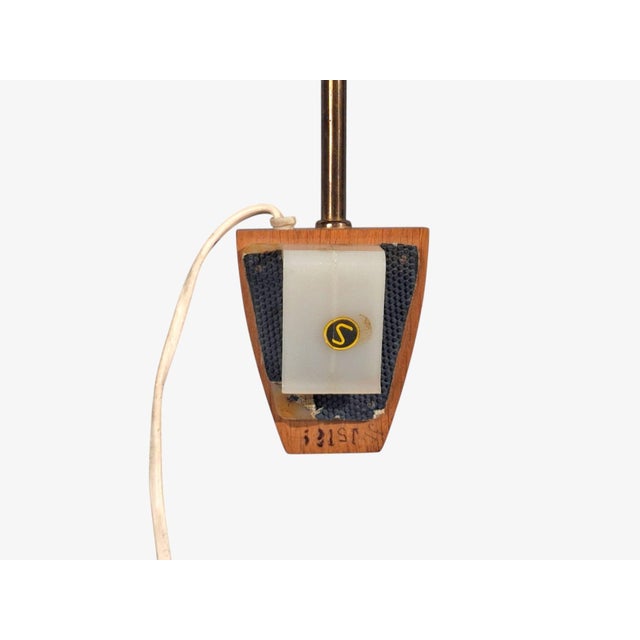 Swedish Modern, Clip-on Task Light, Brass, Wood, Glass, Sweden, 1950s For Sale - Image 11 of 12