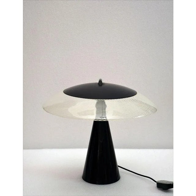 Murano Glass & Metal Table Lamp, 1970s For Sale - Image 6 of 10