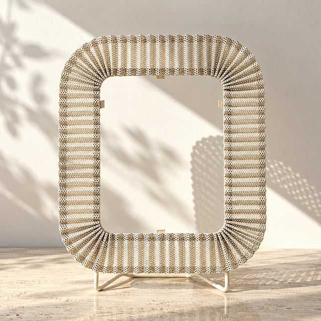 Vintage White Pleated Metal Photo Frame by Mathieu Matégot for Atelier Matégot, France, 1950 For Sale - Image 12 of 12