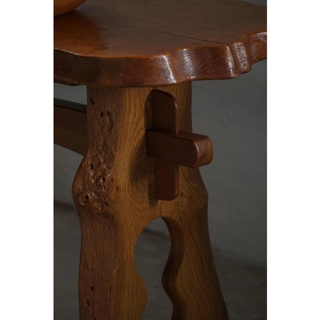 Mid-Century Scandinavian Wabi-Sabi Style Coffee Table in Elm, 1960s For Sale - Image 17 of 18