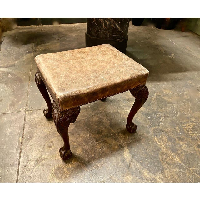 Wood English 18th Century Vintage George III Stool For Sale - Image 7 of 10