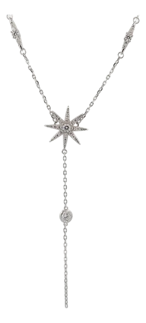 Stellar Radiance Sterling Silver & Diamond Necklace