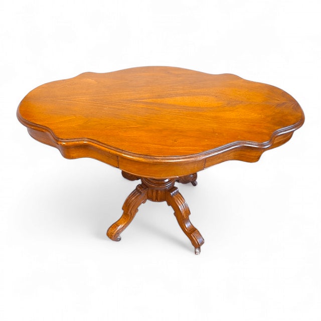 Louis Philippe Table in Walnut Veneer For Sale - Image 3 of 18
