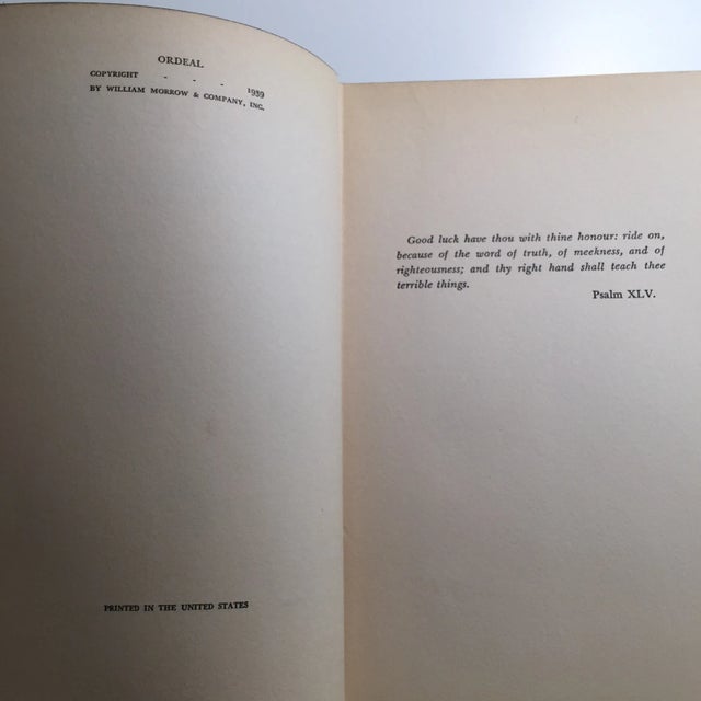 1939 Nevil Shute First Edition "Ordeal" Book For Sale - Image 4 of 8