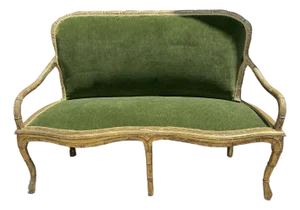 Old Faux Bamboo Italian Settee