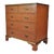 Vintage Chippendale Style Orange Tooled Leather Commode Chest of Drawers Dresser For Sale