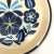 Mid-Century Modern Graphic Floral Blue & White Wall Plate Curation - Group of 9 For Sale - Image 3 of 12