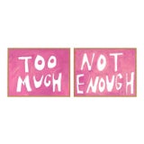Too Much Not Enough by Virginia Chamlee in Gold Framed paper, Small Art Print For Sale