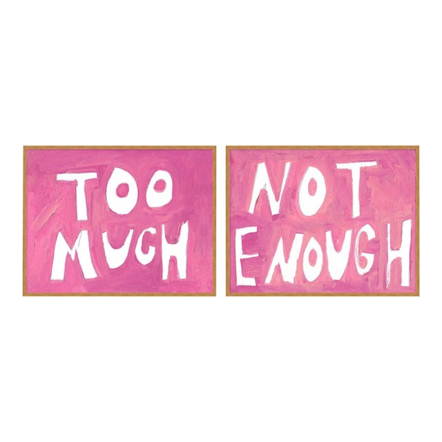 Too Much Not Enough by Virginia Chamlee in Gold Framed paper, Small Art Print For Sale