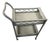 Vintage Sage Green Rattan Bar Cart For Sale