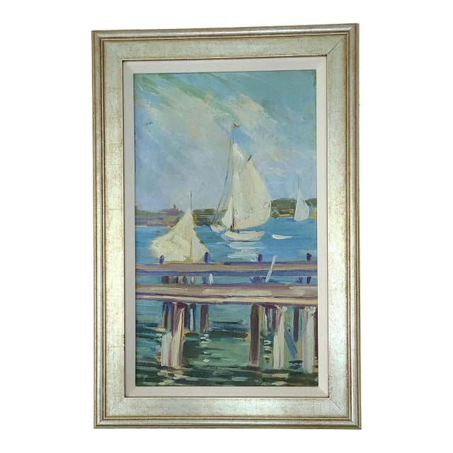 Original Oil Painting ‘Under Sail’, Framed For Sale