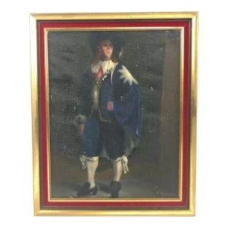 Vintage Oil Portrait of Dutch Man by Claudia Dobbins For Sale