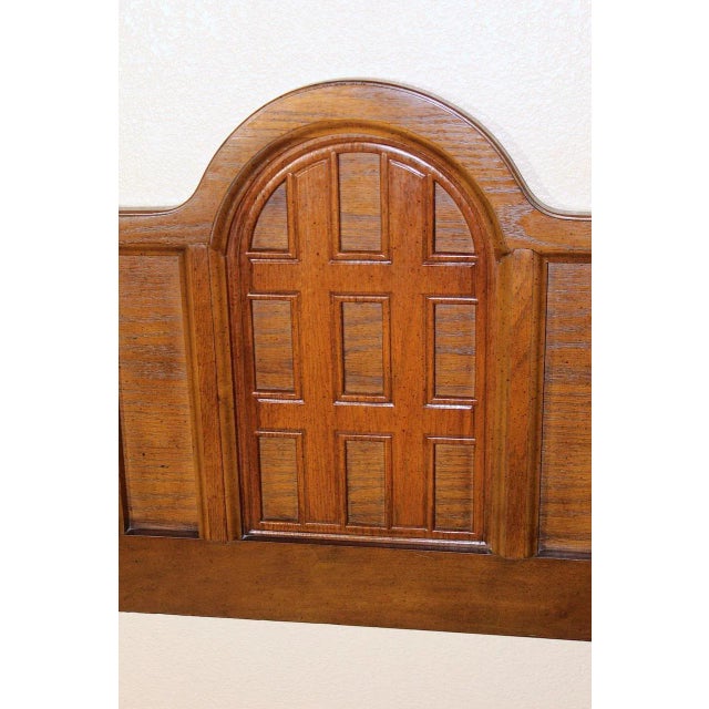 Wood Vintage 1960s Midcentury Walnut Twin Size Headboard - Retro Bedroom Decor For Sale - Image 7 of 8