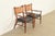 Directional Paul McCobb for Directional Mid-Century Modern Sculpted Walnut Cane Back Armchairs, Pair For Sale - Image 4 of 13