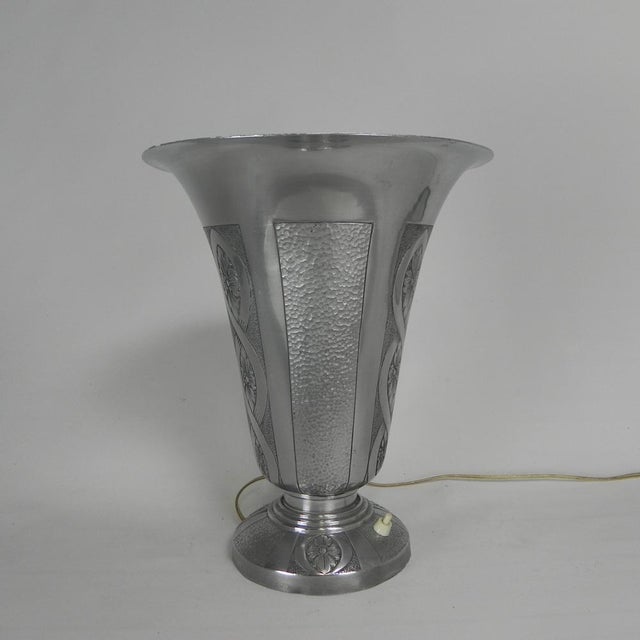 Art Deco Aluminium Uplight Table Lamp, 1930s For Sale - Image 9 of 18