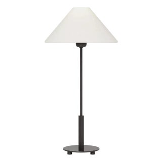 J. Randall Powers by Visual Comfort Signature Hackney 24" Cordless Buffet Lamp in Bronze with Linen Shade For Sale