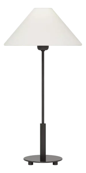 J. Randall Powers by Visual Comfort Signature Hackney 24" Cordless Buffet Lamp in Bronze with Linen Shade