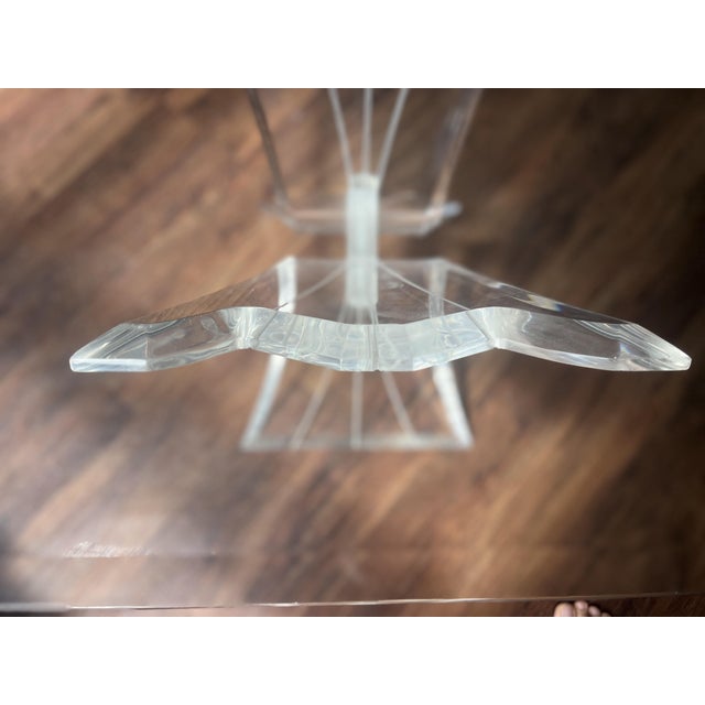 Plastic Vintage 1970s Lucite Butterfly End Table – Hollywood Regency MCM For Sale - Image 7 of 10