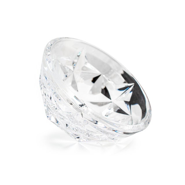 Modern Tiffany & Co. Lead Crystal Cut Star Pattern Bowl For Sale - Image 3 of 7