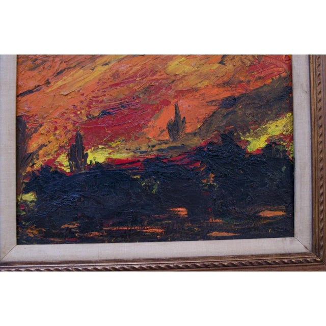 Mid-Century Modern 1960s Dorothy Funk Desert Landscape Oil on Canvas For Sale - Image 3 of 9