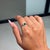 Not Yet Made - Made To Order Art Deco Heart Cut Emerald & Diamond Promise Ring Size 7 in 18k White Gold For Sale - Image 5 of 16