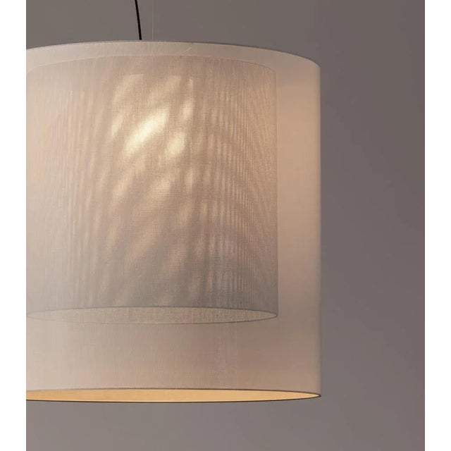 Contemporary White and Grey Moaré Pendant Lamp by Antoni Arola For Sale - Image 3 of 10